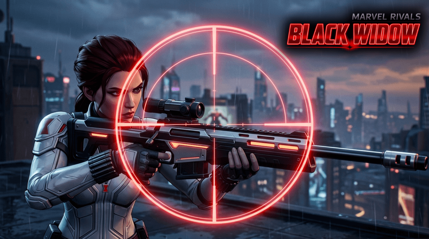 Marvel Rivals - Black Widow — full-screen stream alert preview