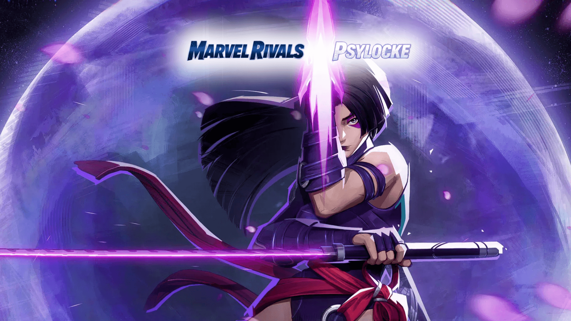 Marvel Rivals - Psylocke — full-screen stream alert preview