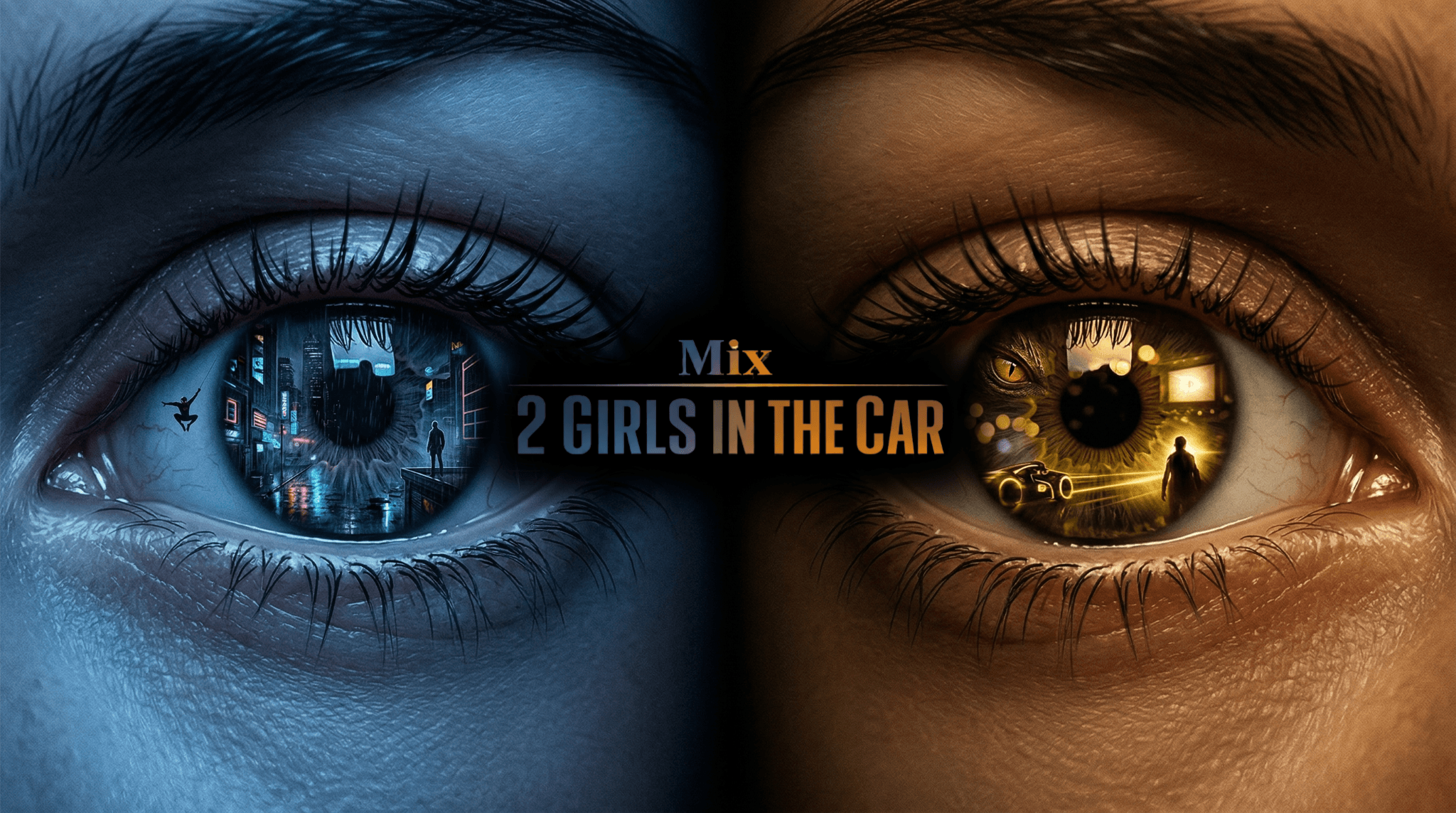 Mix - 2 Girls in the car — full-screen stream alert preview