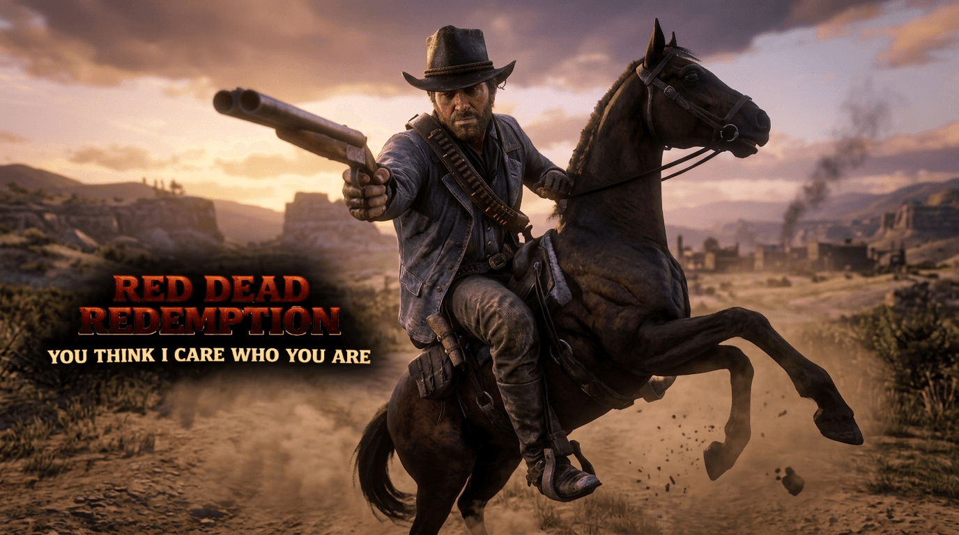 RDR - You think I care who you are — full-screen stream alert preview